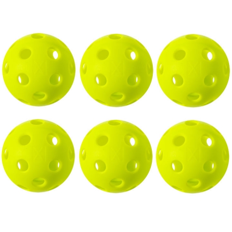 Franklin X-26 Indoor Lime Green Pickleball 6 Pack | PaddleballGalaxy