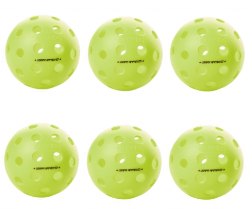 Onix Fuse G2 Outdoor Neon Green Pickleball 6 Pack | PaddleballGalaxy